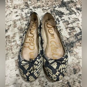 Sam Edelman Python Felicia Bow Ballet Flats
